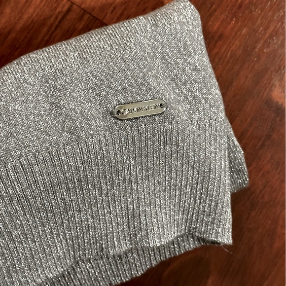 Calvin Klein glittery silver metallic top - gorgeous & sleek! Size small S - Picture 6 of 12